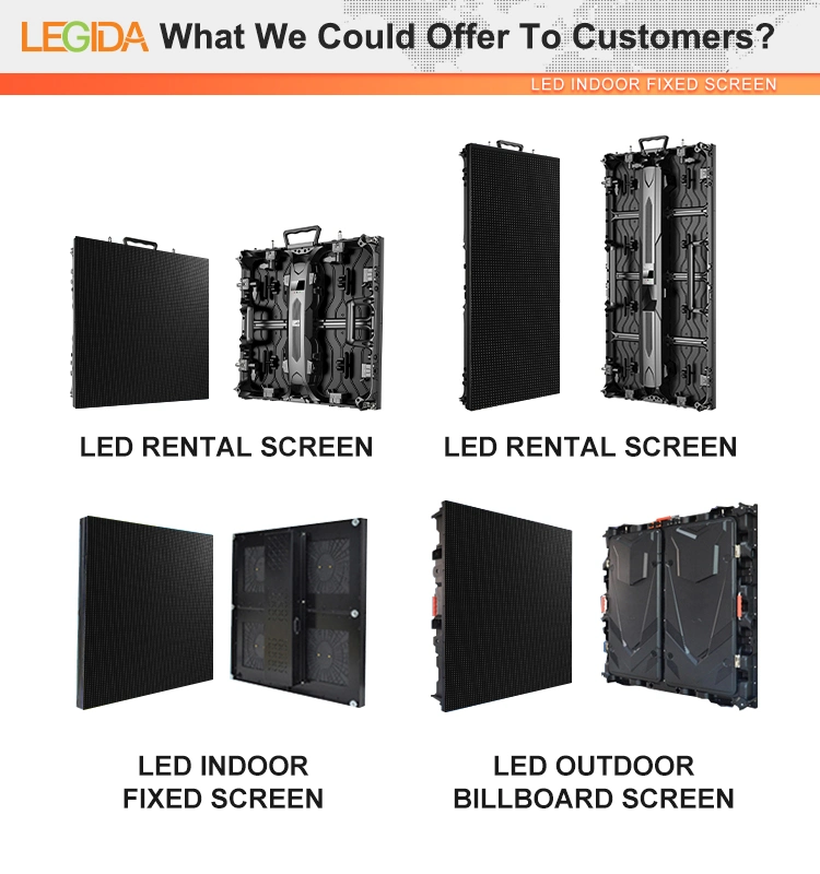 Legida Pantallas LED Interior Seamless Splicing LED Screen Wall Front Maintenance P2.6 P3.91 P4.81 Indoor Fixed LED Display